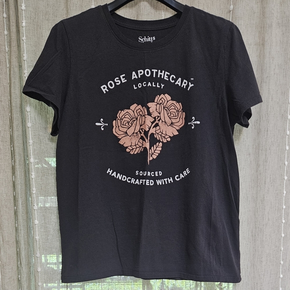 Schitt's Creek Rose Apothecary Black Graphic T-Shirt - Picture 1 of 4